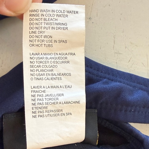 Roxanne Navy Women's Tie-Side One-piece Tankini Top 16/40D - Picture 10 of 10